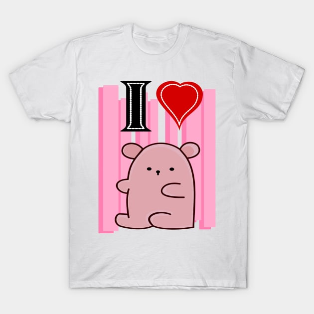 I love Strawberry Gummy Bear T-Shirt by jaml-12